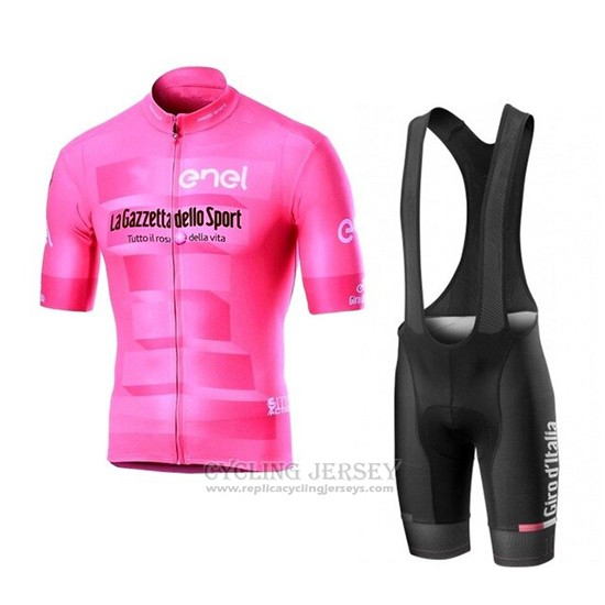 2019 Cycling Jersey Giro D'italy Pink Short Sleeve and Bib Short